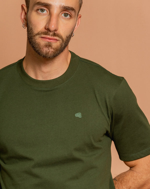 Camiseta Basic Regular Verde Militar