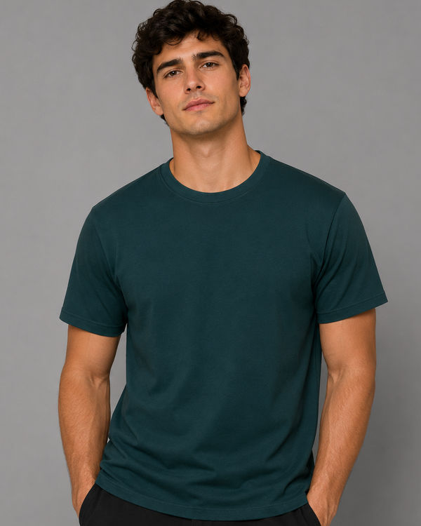 Camiseta Basica Holanda Verde Esmeralda
