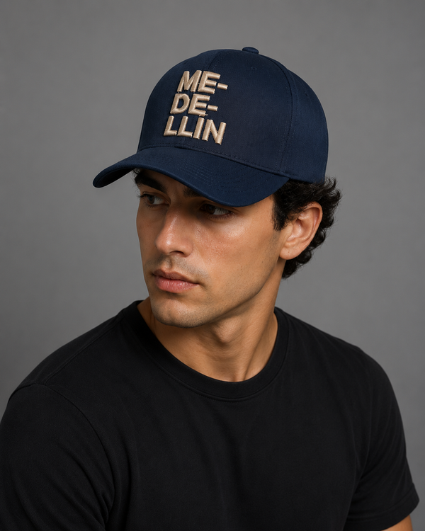 Gorra Medellin Azul-Kaki
