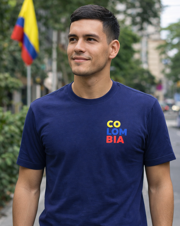Camiseta Colombia Azul