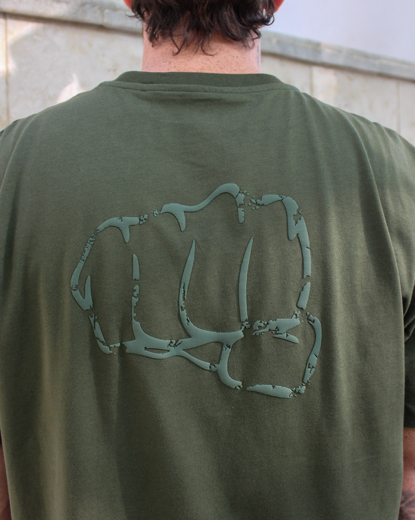 Camiseta Oversized London Verde Militar