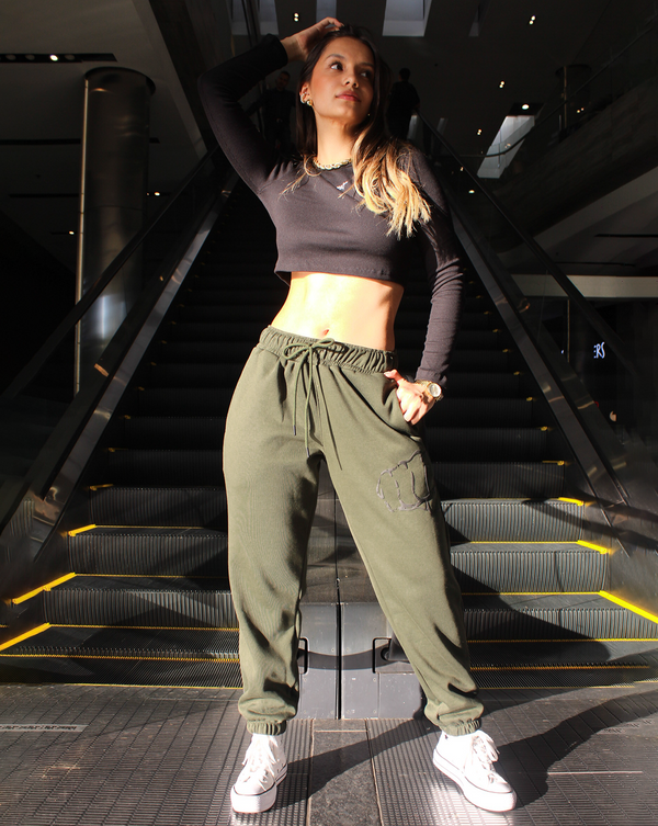 Jogger Side Way Verde Militar