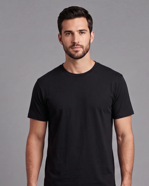 Camiseta Basica Premium Cotton Negra