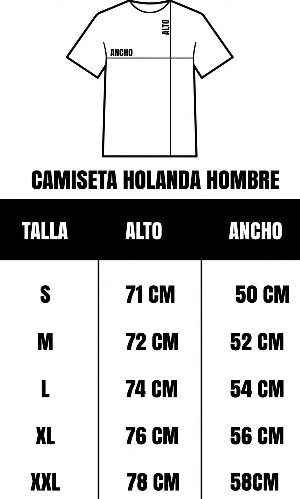 Camiseta Basica Holanda Negra
