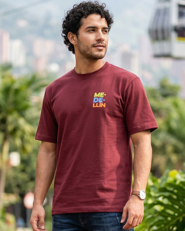 Camiseta Medellin Catar Vino Tinto