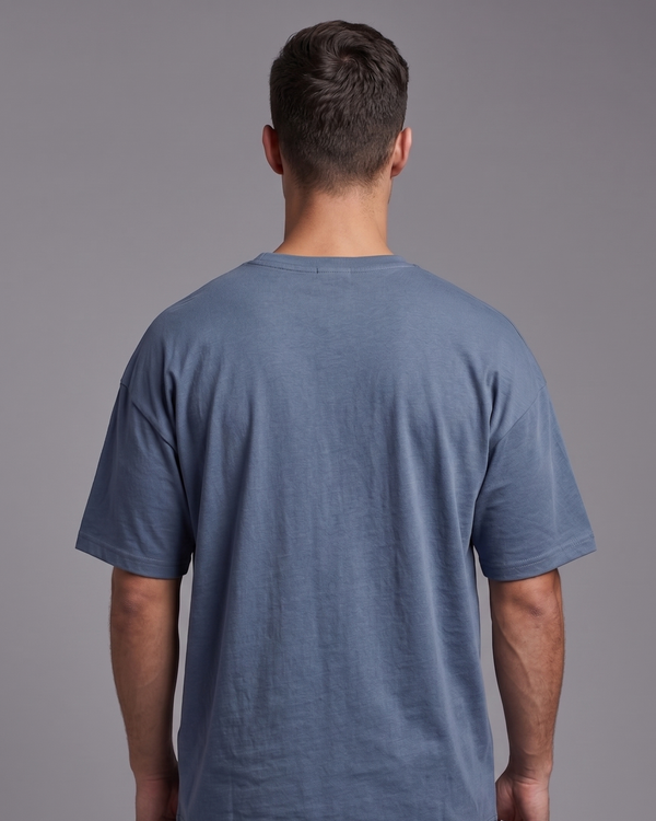 Camiseta Fist Basica Premium Azul Grisáceo