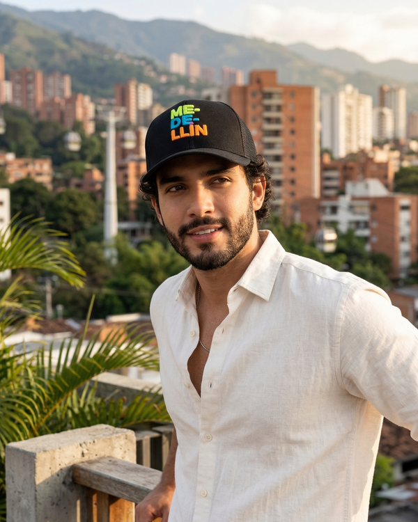 Gorra MEDELLIN Negra Colores
