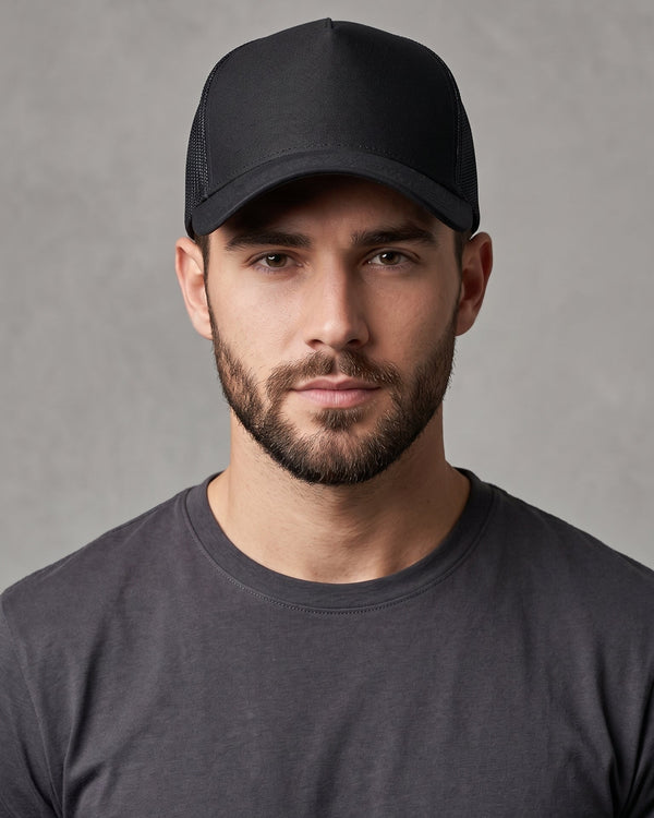 Gorra Lisa Negra Trucker