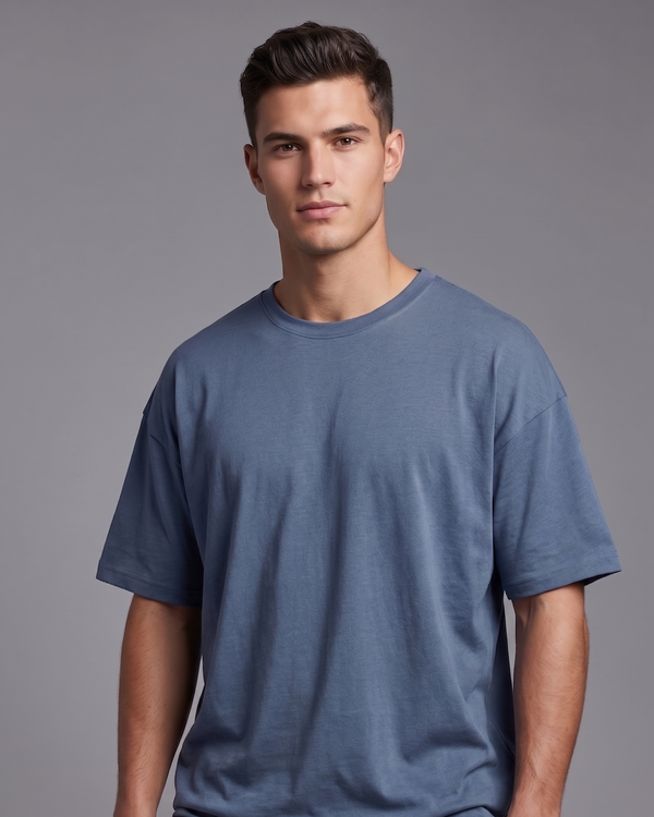 Camiseta Fist Basica Premium Azul Grisáceo