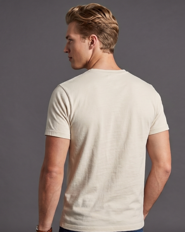 Camiseta Basica Premium Cotton Blanco Hueso