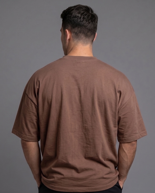 Camiseta Fist Basica Premium Stretch Marron Medio