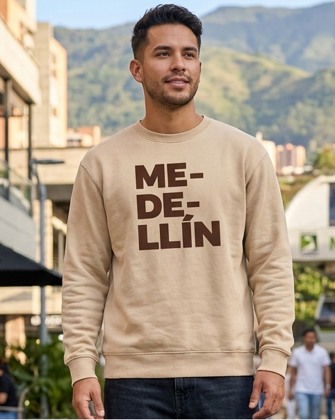 Buzo Cuello Redondo Medellin Beige-Cafe