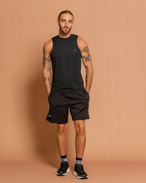 Camiseta Manga Sisa Deportiva Leclerc Negra