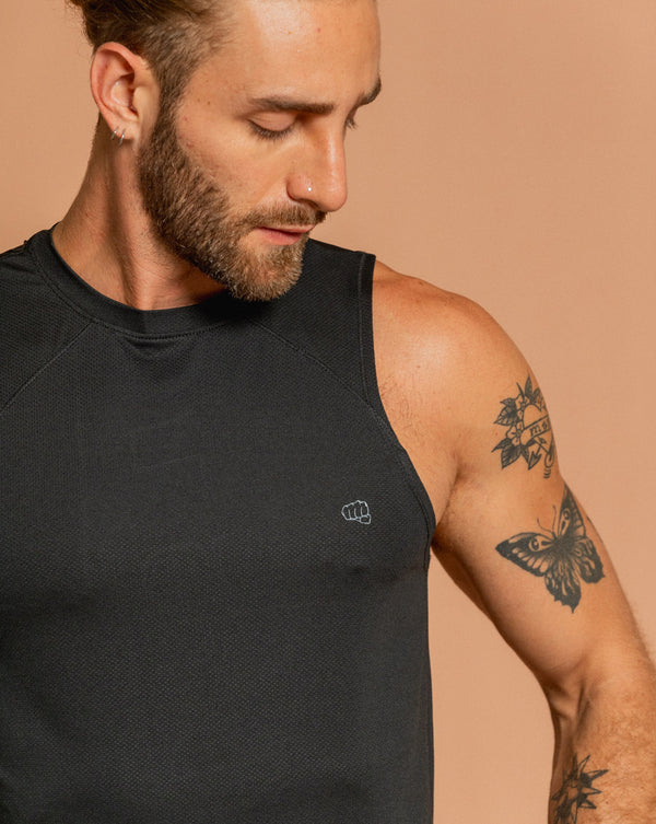 Camiseta Manga Sisa Deportiva Leclerc Negra