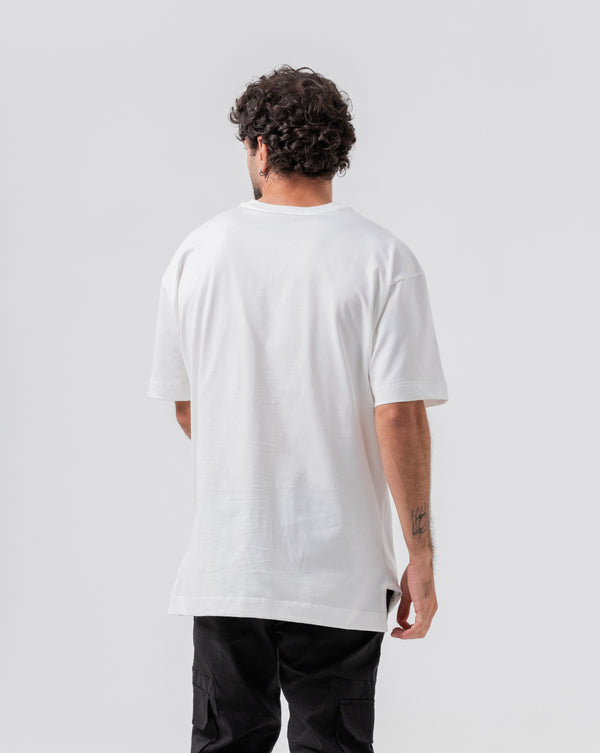 Camiseta Oversized Pit Stop Ivory