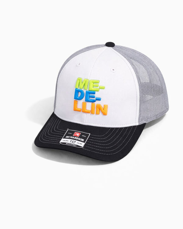 Gorra MEDELLIN Trucker Blanca-Colores