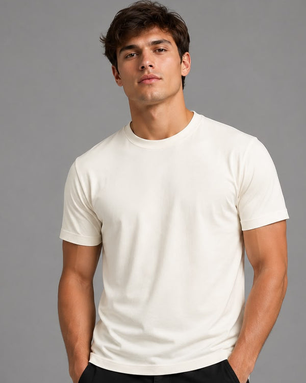 Camiseta Basica Holanda Blanco Hueso