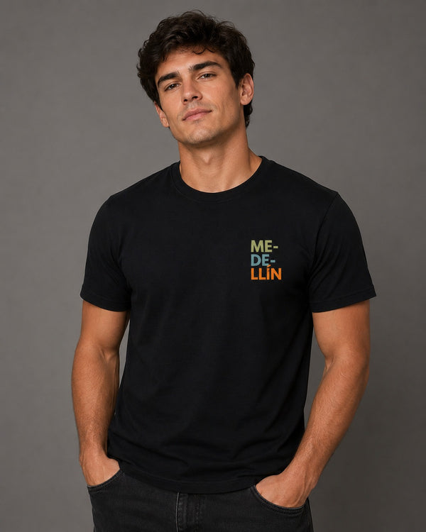 Camiseta Medellin Colores Negra