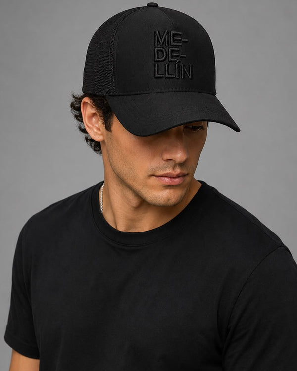 Gorra Medellin Trucker Negro-Negro