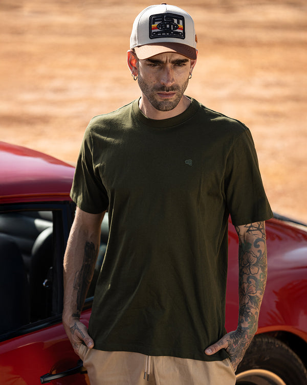 Camiseta Basic Regular Verde Militar