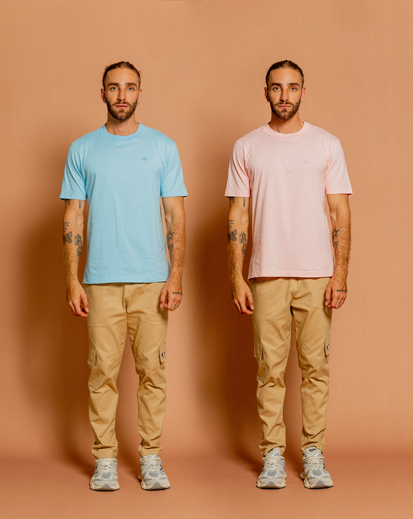 Duopack Camisetas Basic Regular Azul + Rosada