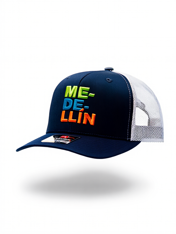 Gorra Medellín Azul Blanco